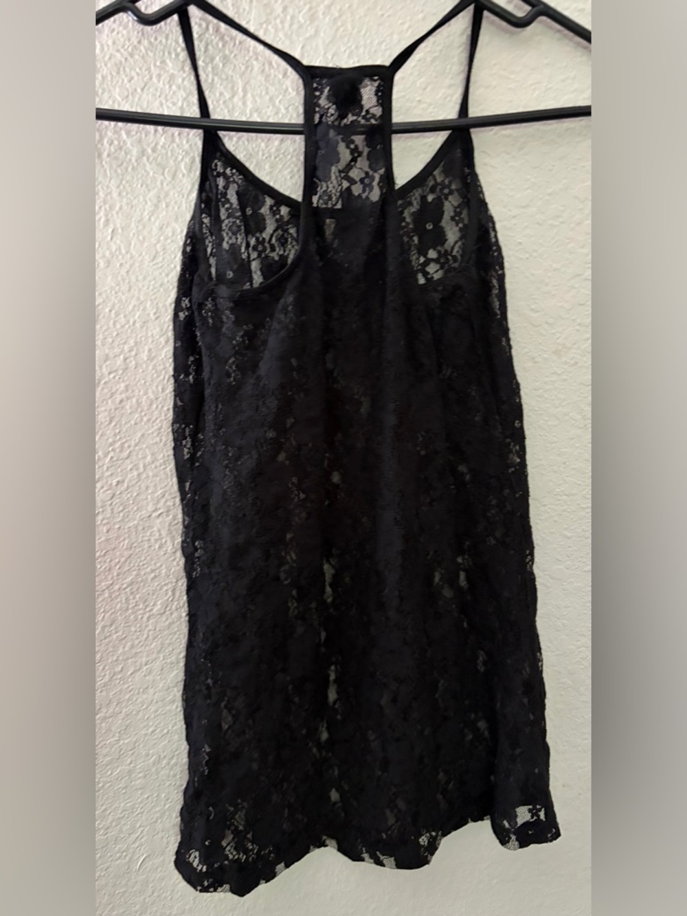 Black Lace Racerback Cami - Picture 2 of 3